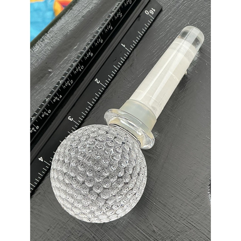 Mikasa "Tee Time" Crystal Golf Ball Wine Bottle Stopper, 1980